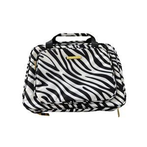 Joy Light and Chic World Traveler Bag Toiletry Case Black White Safari Organizer